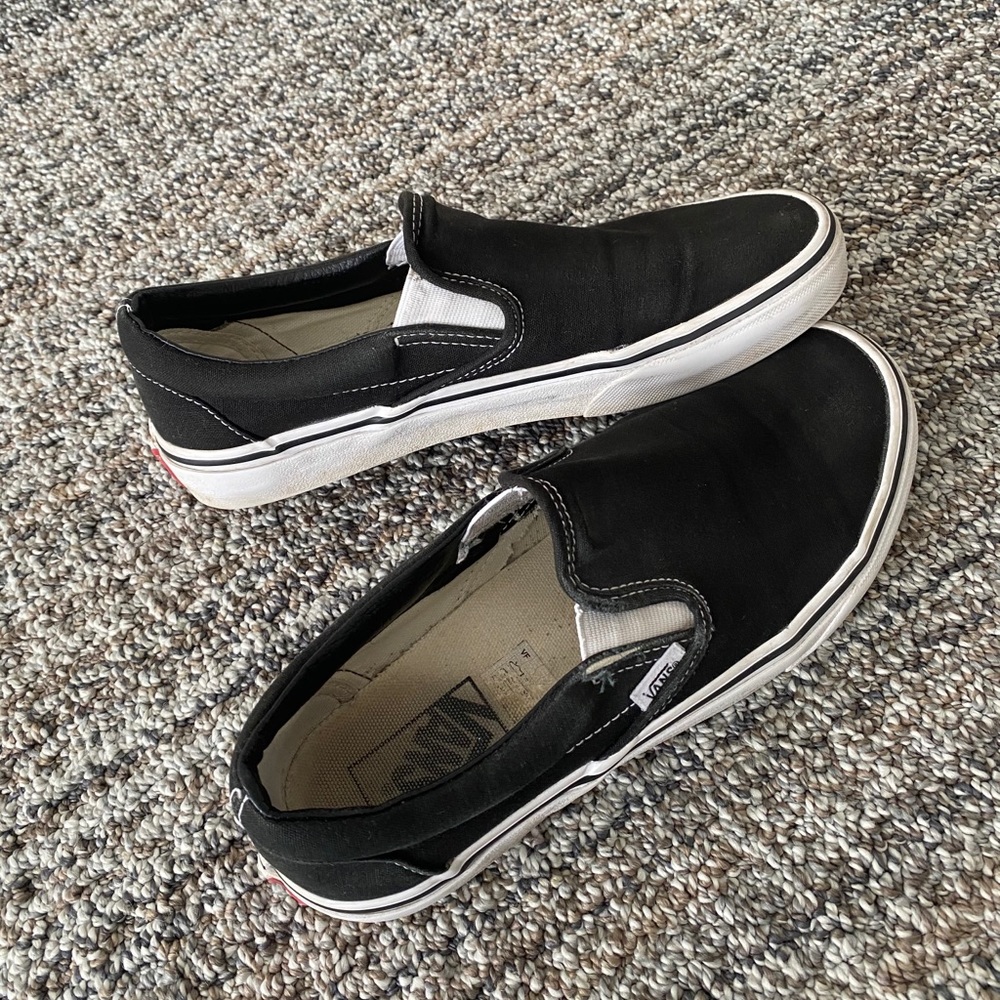 Black slip on vans